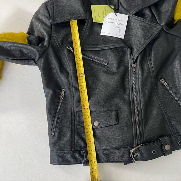 NWT HEURUEH Faux Leather/Faux Fur
Moto jacket - Picture 4 of 10